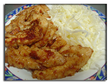 三角油揚げレシピ１２　　ヘルシーしょうが焼き